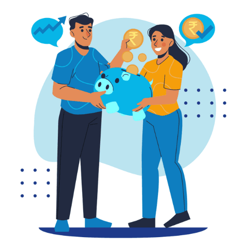 People investing illustration